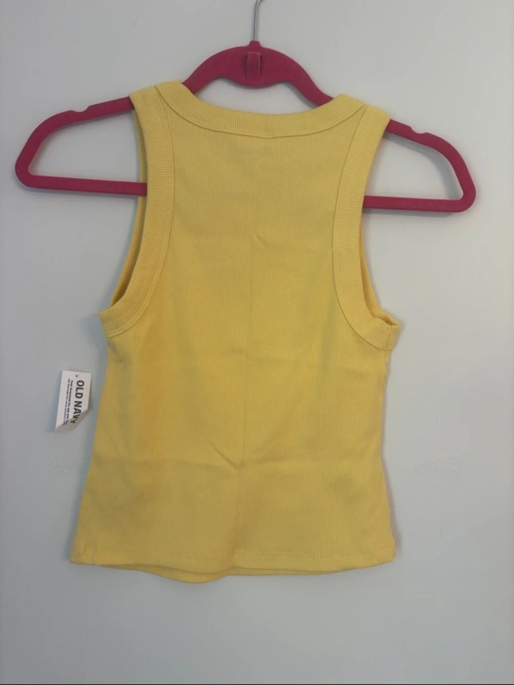 Old Navy Yellow Cropped Tank Top Size Small NWT - Picture 3 of 4